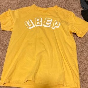 Obey yellow tee shirt